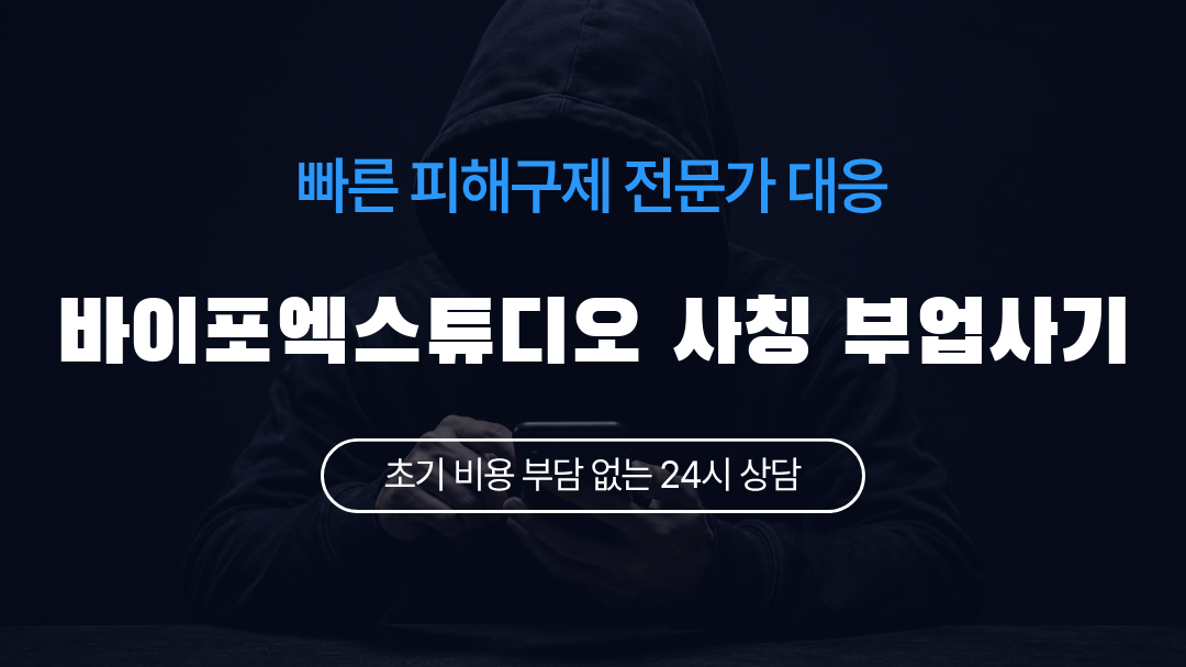 바이포엑스튜디오 사칭 부업사기